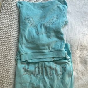 Lonley Ghost Y2K Velour Track Suit
